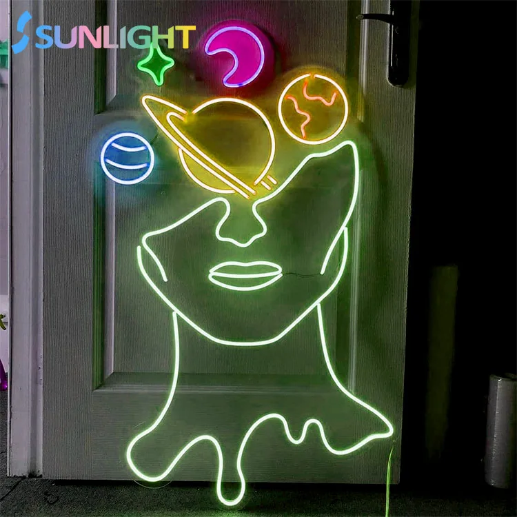 Hot Sales Support OEM enseigne lumineuse Sunlight Neon Sign Anime Neon Sign Led Custom Lights Decoration Electronic Signs