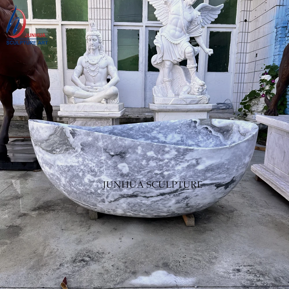 Cheap free standing stone bathtubs comfortable white marble bathtub bathroom bath tub with black veins