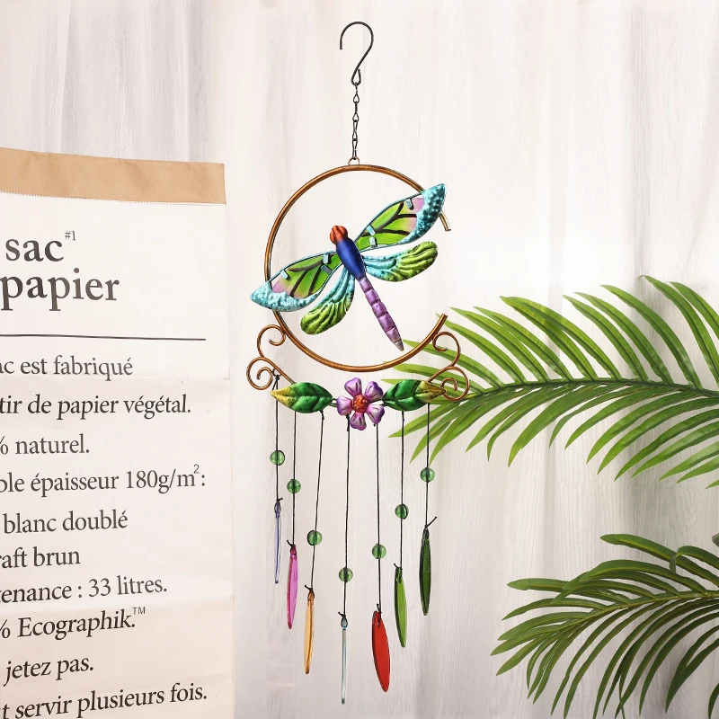 Fashion Hummingbird Creative Iron Crafts Wind Chimes Hanging Decorations Wind Bell New Hummingbird Metal Wind Chimes