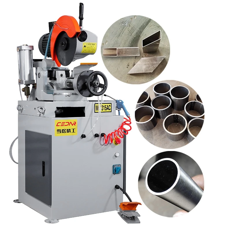 cedar MC-315AC semi automatic round pipe cutting machine for iron pipe and steel pipe