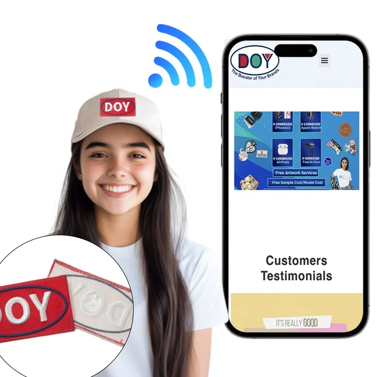 NTAG215 NFC Tags Wholesale 25mm 13.56mhz RFID Programmable Compatible NFC Chip Stickers for Hat