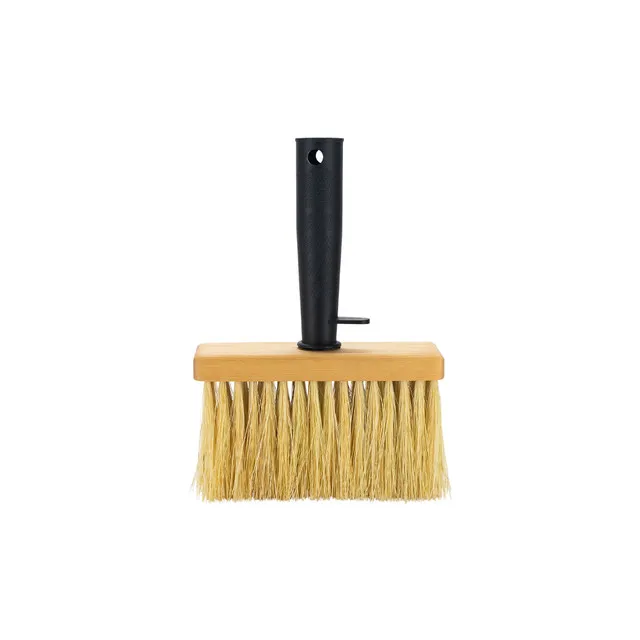 Wooden paint brush with tampico bristles and plastic handle for painting wall and ceiling high quality brush