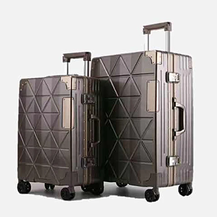 
Customized PC hard New Mold Trolley Case hard shell Cabin travel suitcase luggage set trolley Bag Aluminum Frame Luggage 