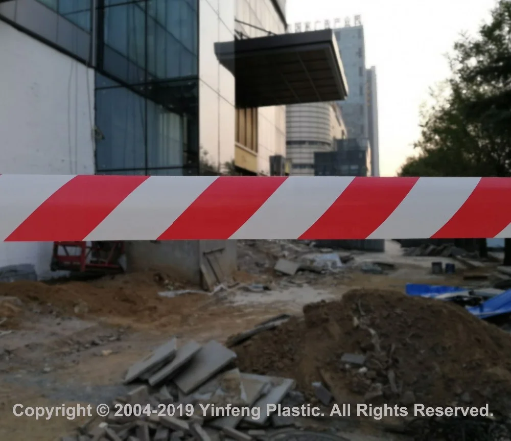 PE Stripe warning tape reflect tape safeti caution tape Ribbon for roadway safety