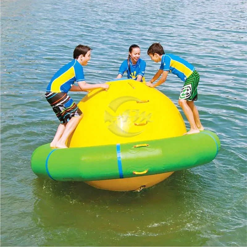 New Popular Inflatable Floating Water Saturn Spinner Games Rotating Water Toy For Paradise
