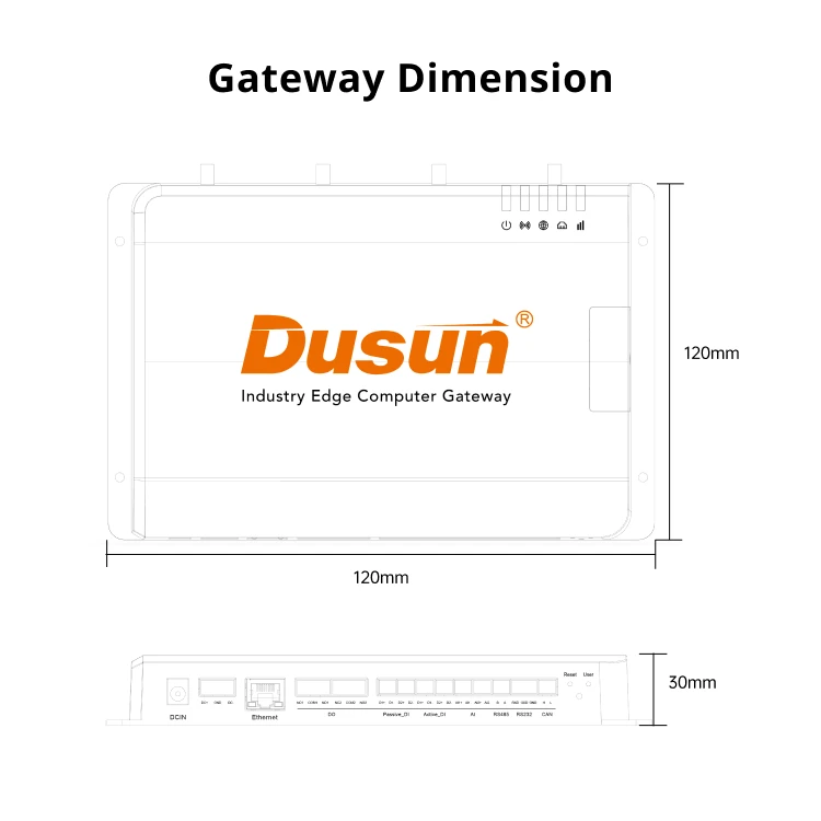 Dusun Openwrt Linux Azure Cloud Platform rs485 Bacnet LTE modbus ethernet IIot hub Gateway