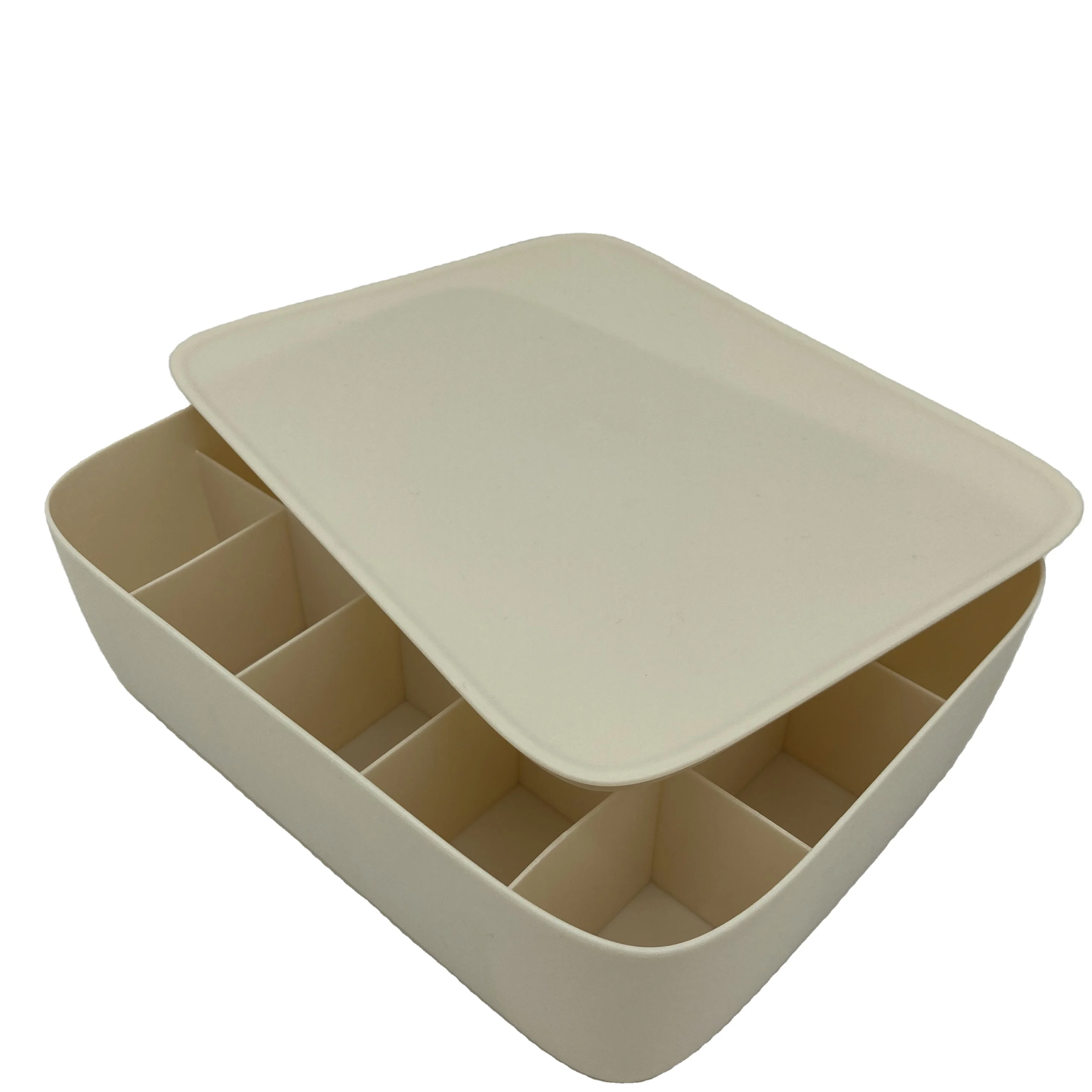 Household Underwear Storage Boxes With Logo Covered Underwear Bra Storage Box Socks Panties Grid Underwear Storage