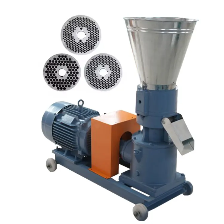 Animal Food Pelletizer Feed Pelletizer Small Cattle Poultry Animal Biomass Feed Pellet Mill Processing Machine
