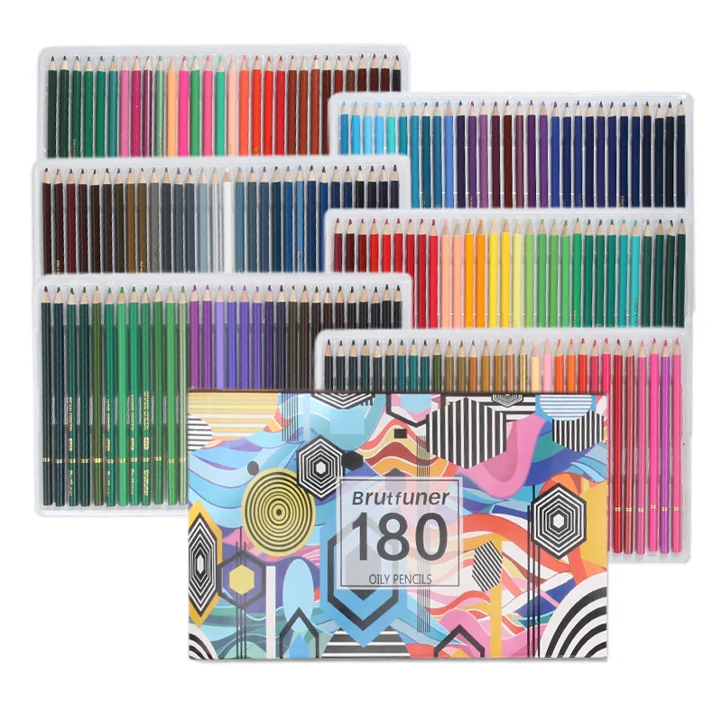 180 Colors Professional Oil Color Pencil Set  Colored Pencils for Artistic Sketch Art Supplies