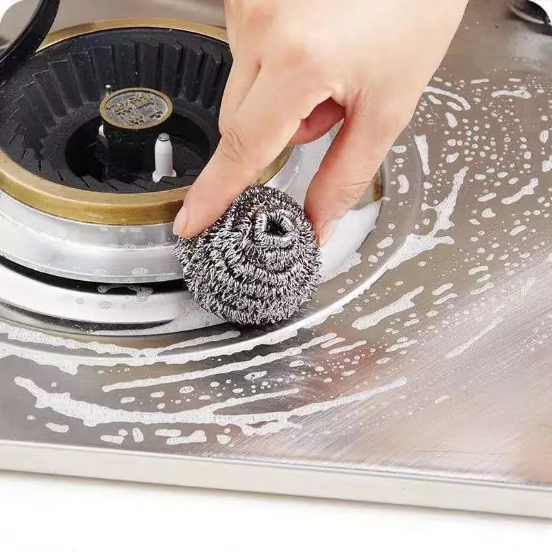 DS2732 Flexible Scrubber Pads for Cleaning Dishes Pots Pans Grills and Sinks Metal Scourer Sponge Steel Wool Scrubbers
