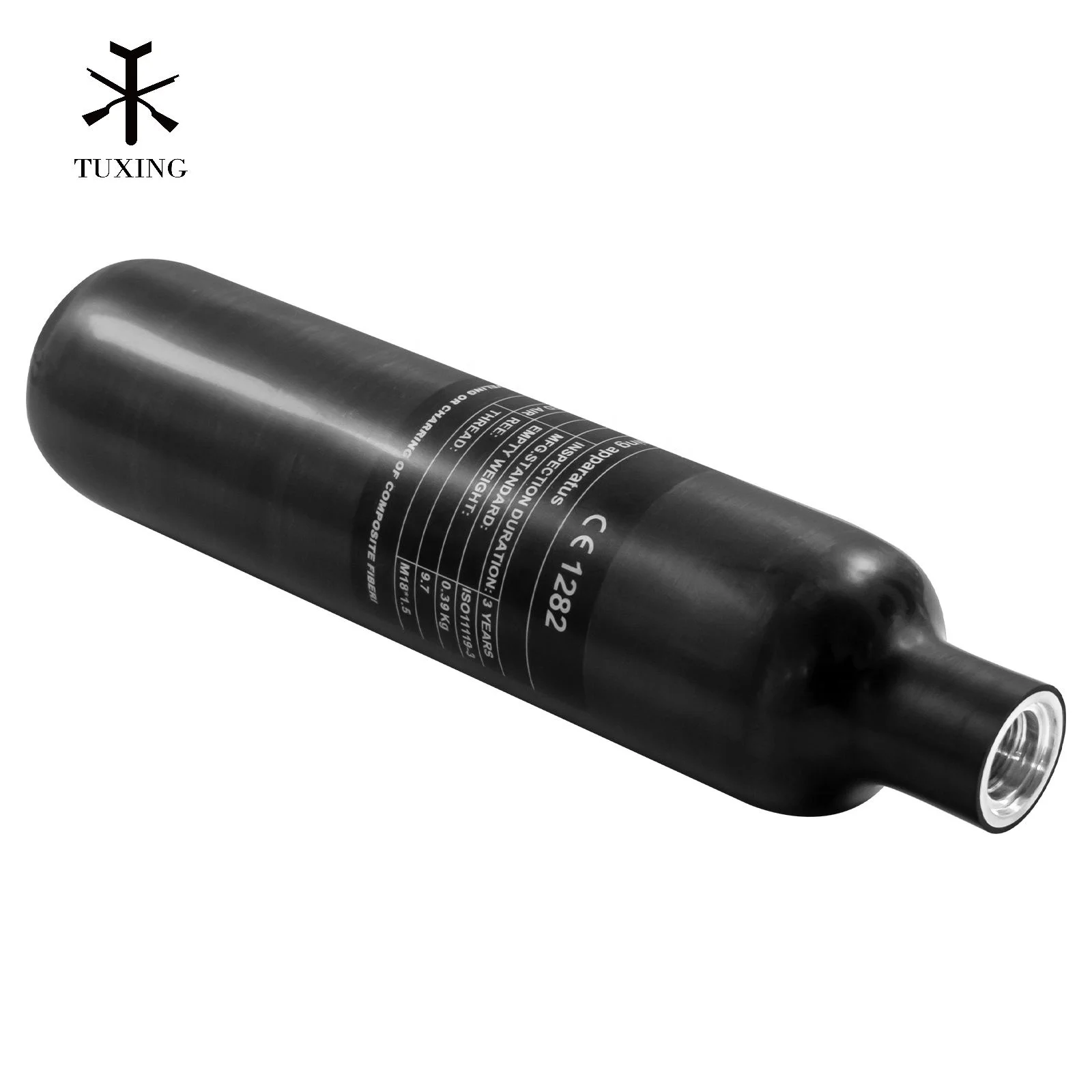 TUXING Brand Direct Portable ODM 0.48L 480CC High Pressure 300Bar 4500psi PCP Underwater Paintball Hunting Carbon Fiber Air Tank