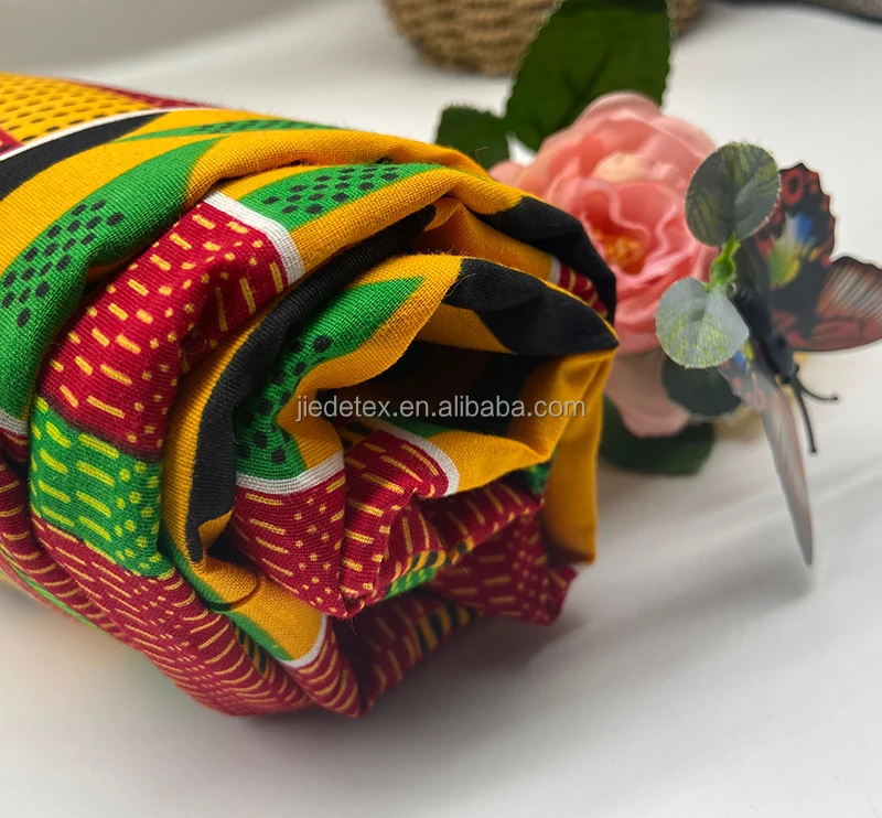 Wholesales Latest Tecidop African Prints Fabric 100% Cotton Tecido Ankara Double Face Wax Printed Fabrics