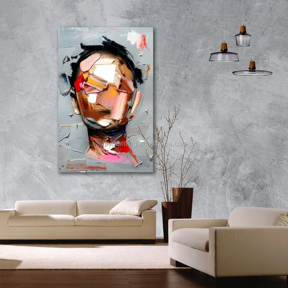 Индивидуальная ручная роспись, Современная красочная женщина, голова, портрет, нож, живопись, товары для украшения дома