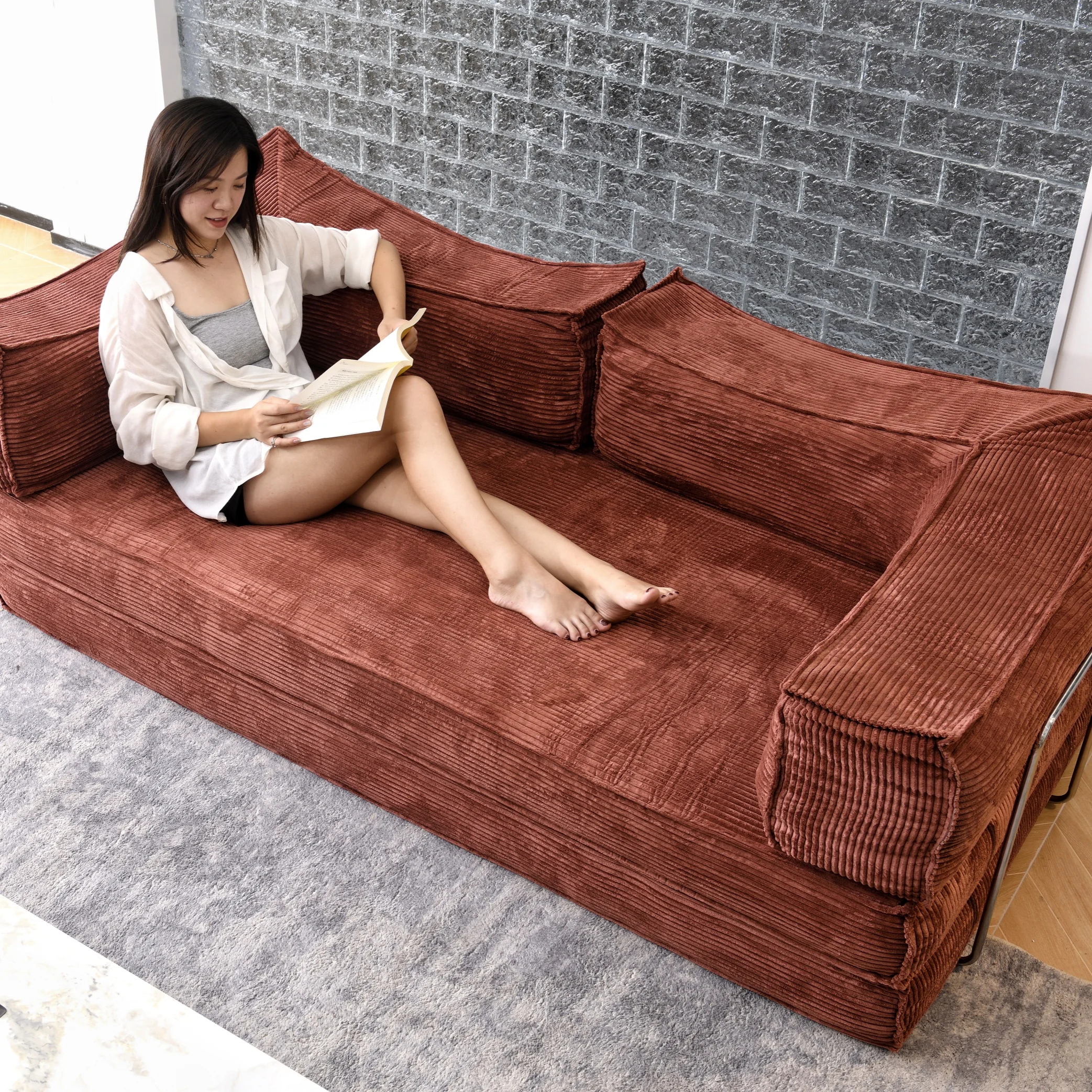 Vacuum Compression Sofa Full Sponge Household Living Room Can Be Disassembled and Washed