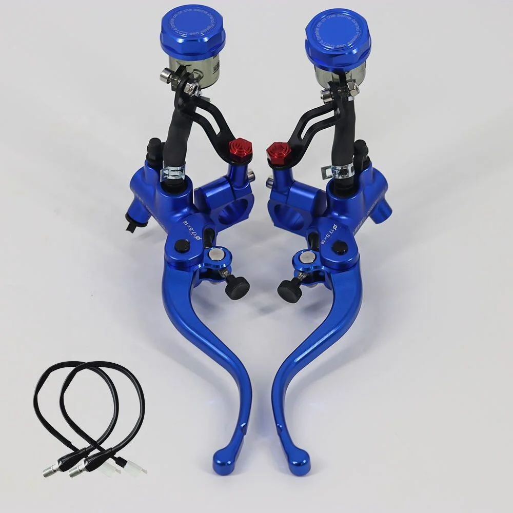 17.5RCS 7/8' 22mm Motorcycle Handlebar Lever Master Cylinder Levers Hydraulic Brake Pump Clutch Handle Reservoir Set for bike