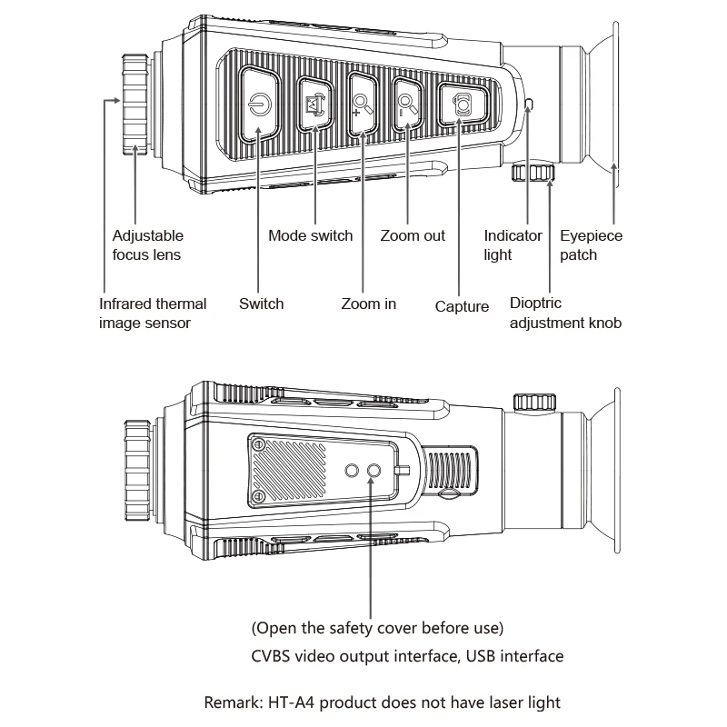 HTI NEW BEST Thermal Hunting Outdoor Handheld spotting hunting scope thermal night vision scope thermal camera