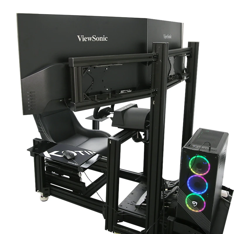 VR Flight Simulator Sim Racing Rig Car Game Driving Simulator Cockpit 4040 40120 Kit Black 4080 Aluminium Frames Simulator