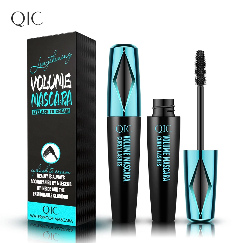 Mascara Waterproof Lengthening Plump 4D Thick Curl Long No Smudge Easy Wear and Remove Black Waterproof Mascara
