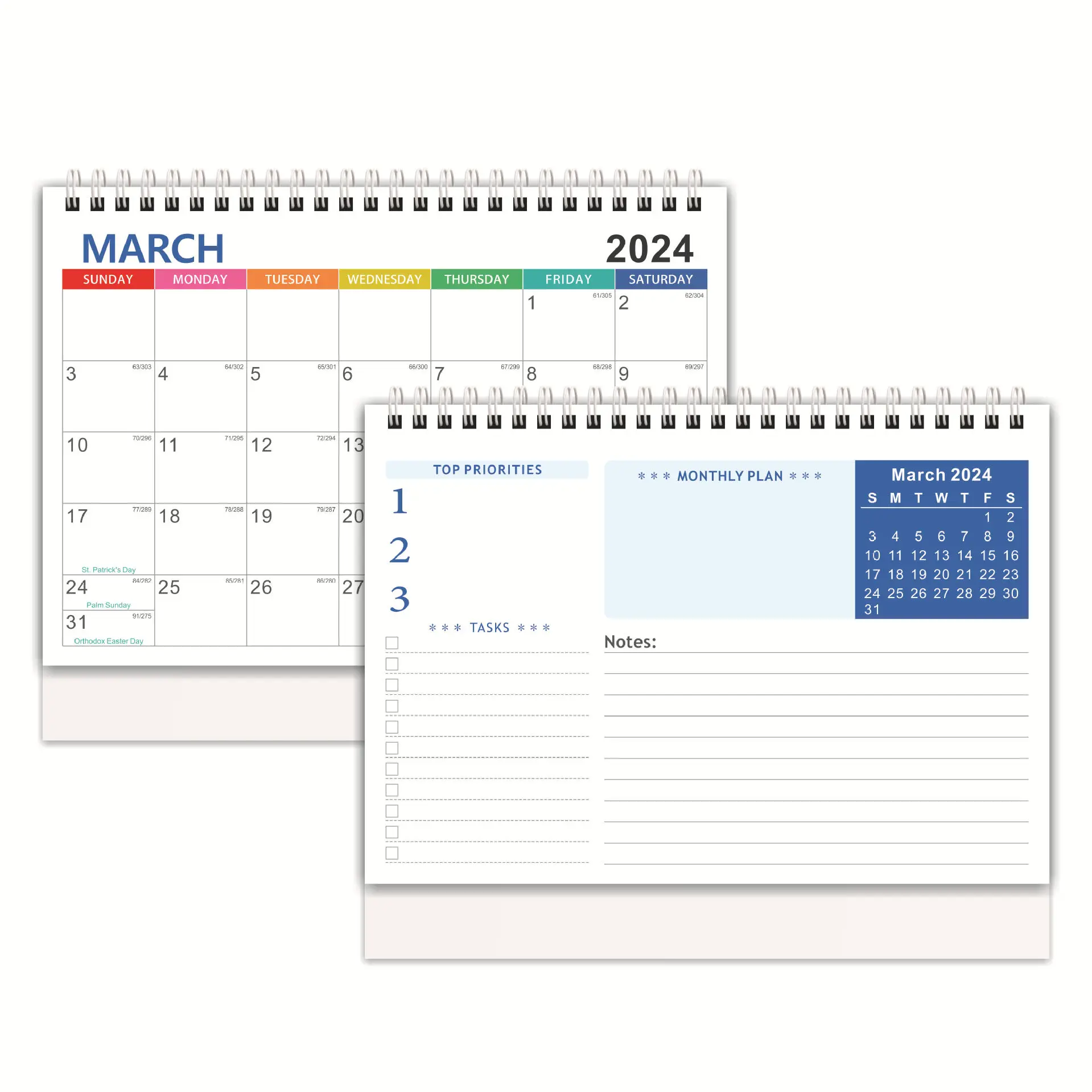 Wholesale 9*7.3 inch Basic English Version New Year Gift Desk Calendar