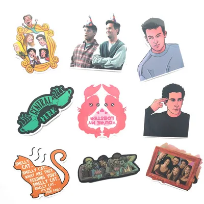 vsco 100pcs meme stickers Friends letter anime vinyl decal diy sticker for laptop Luggage gift scrapbooking