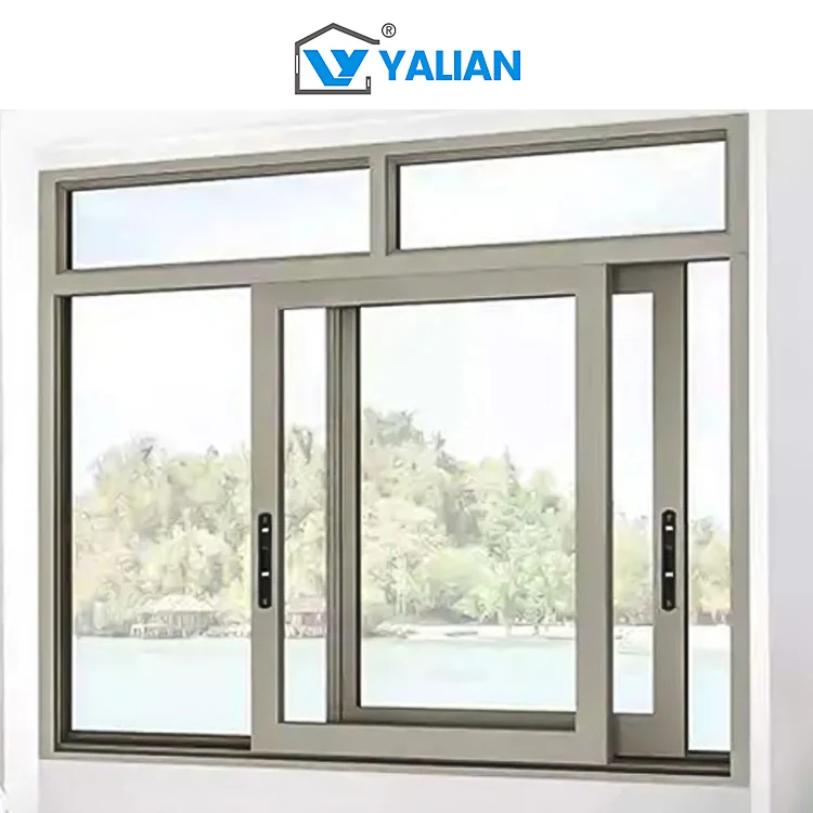 YaLian Modern Design Double Pane Sliding Window with Smooth Aluminum Tilt System for Apartment Use