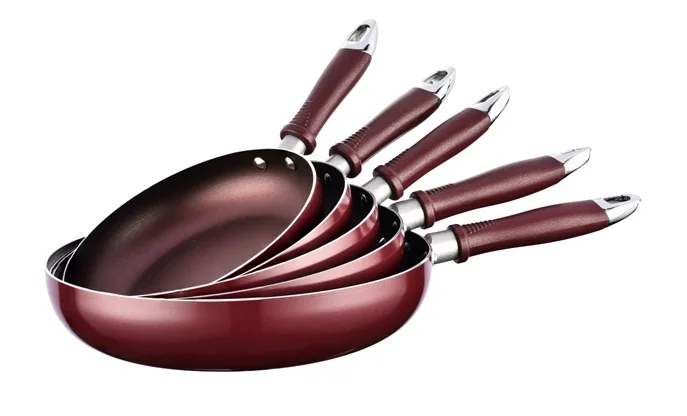 Weinuo factory wholesale 1820/22/24/26/28/30cm forged  marble coating non stick  frying pan with silk screen printing