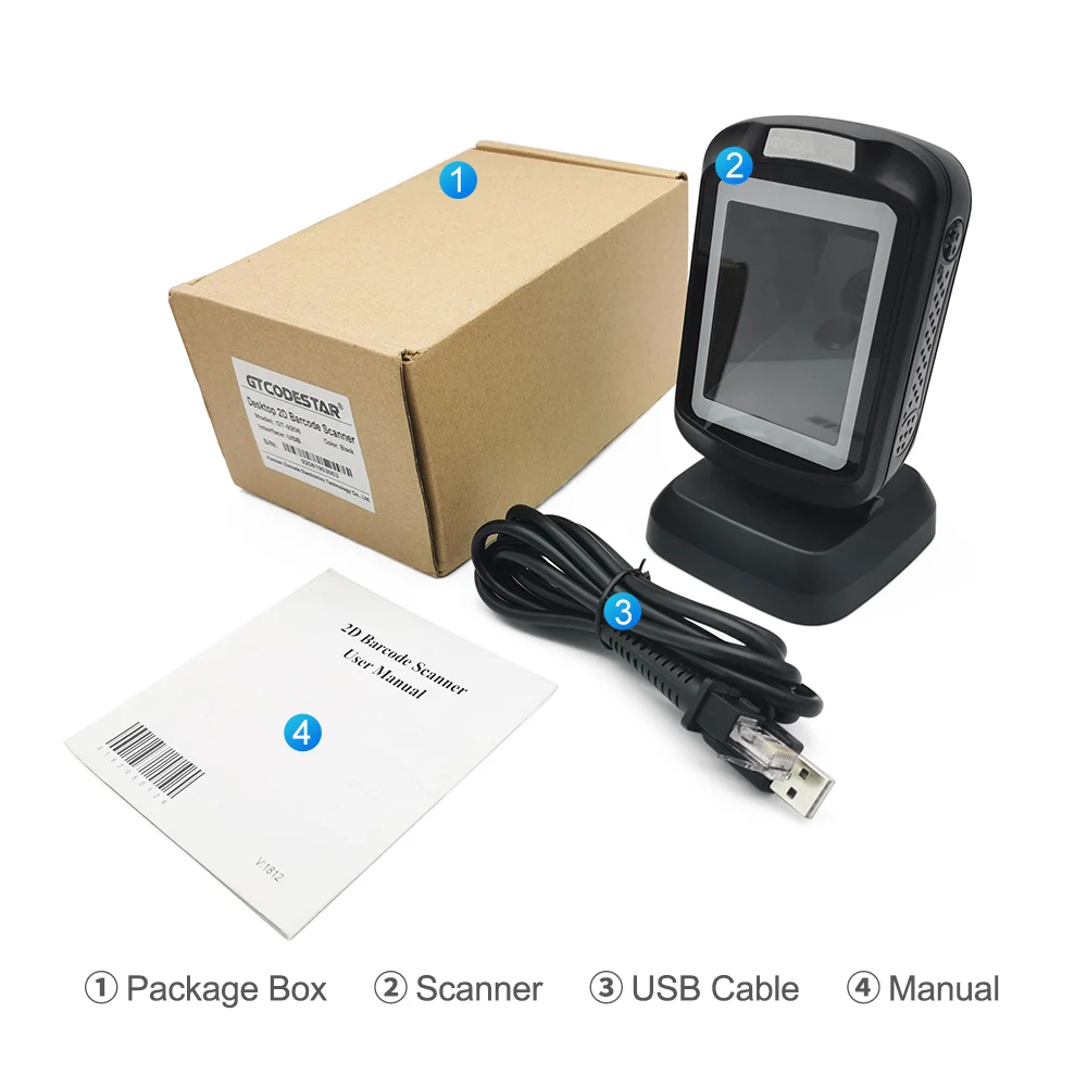 China New hot selling GT-9208 CMOS infrared barcode scanner pda for supermarket