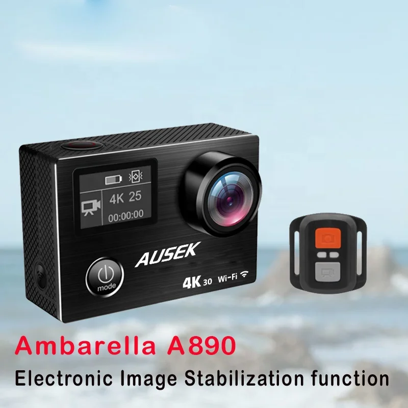 2022 v50 Ambarella A12 Cheapest Real 4k+ Action Camera double color screen metal camera anti-shake model control remote