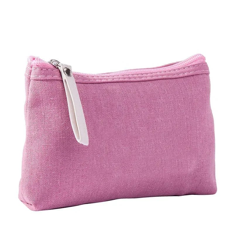 Wholesale Blank Multicolor Canvas Make up Bag With Zipper Daily Home Essentials Case Cosmetic Bags