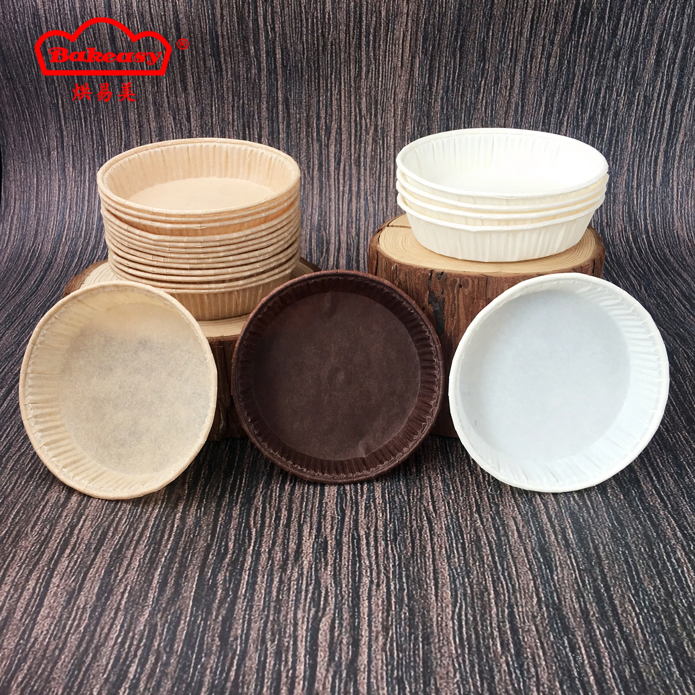 Muffin Baking Trays for pie and cookies New rolled rim baking pans 90mm Base 50 count