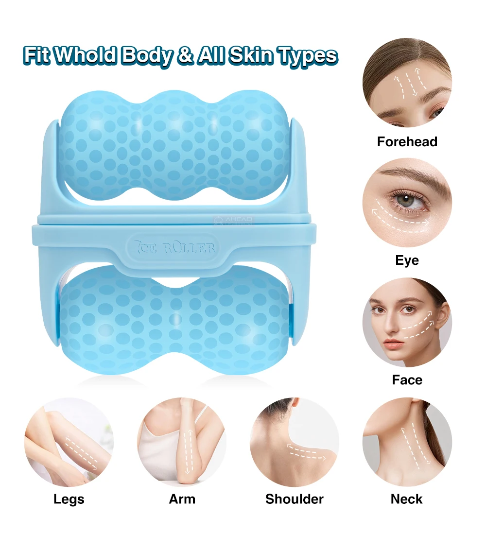 Manufacturer new function upgrade ice facial roller S30 with two shaped ball for putty facial or eyes