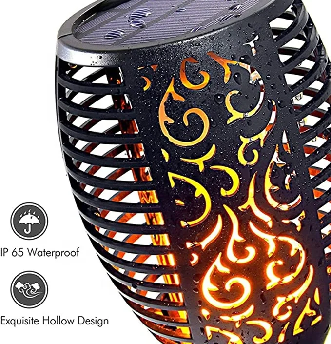 Outdoor Solar Torch Flame Lights Led Garden Light Landscape Flickering Lamp Courtyard Balcony IP65