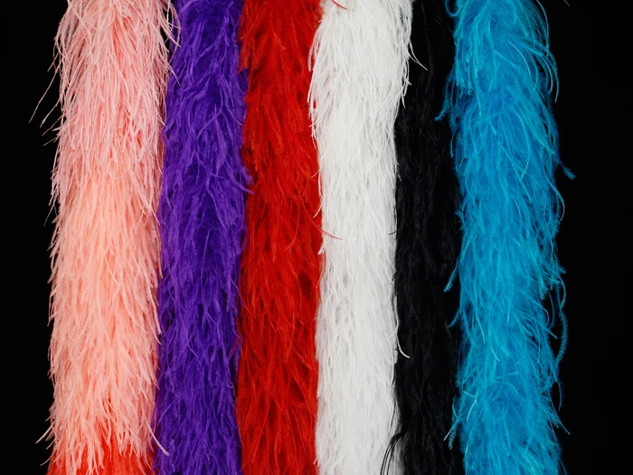 8ply Ostrich Boa Factory Price for 12-15cm long feather made Cheap 8ply Ostrich Feather Boa