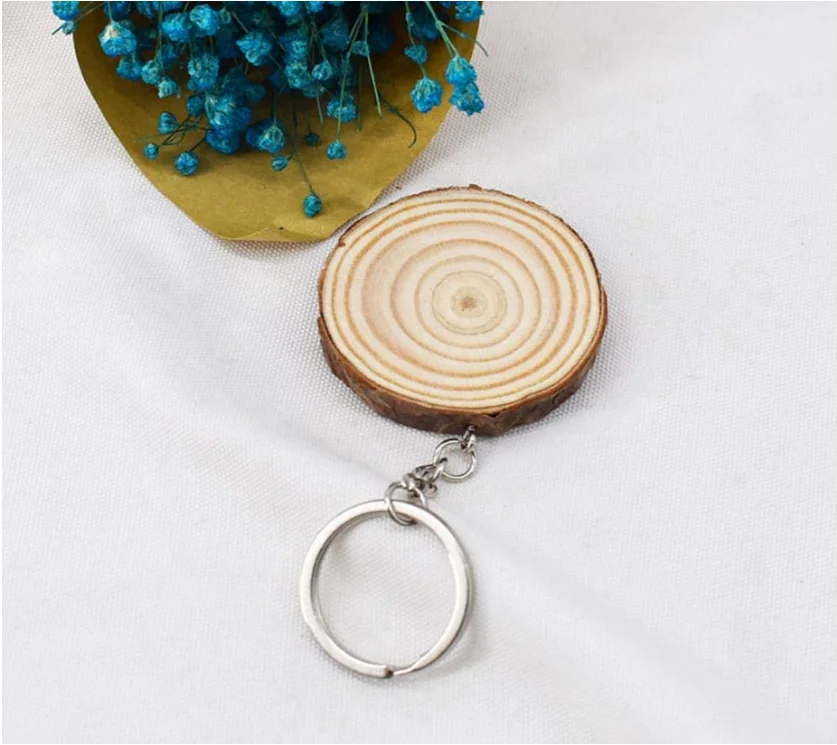 Premium Quality Eco-friendly Customized Logo Wood Keychain