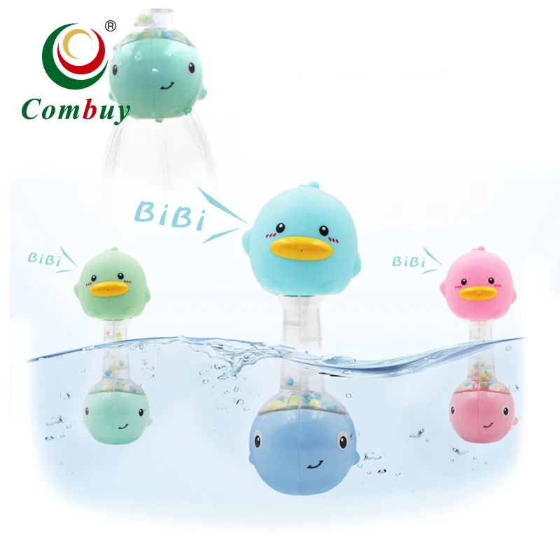 Cute bath BB duck 6PCS baby squeaky toy rattle for baby