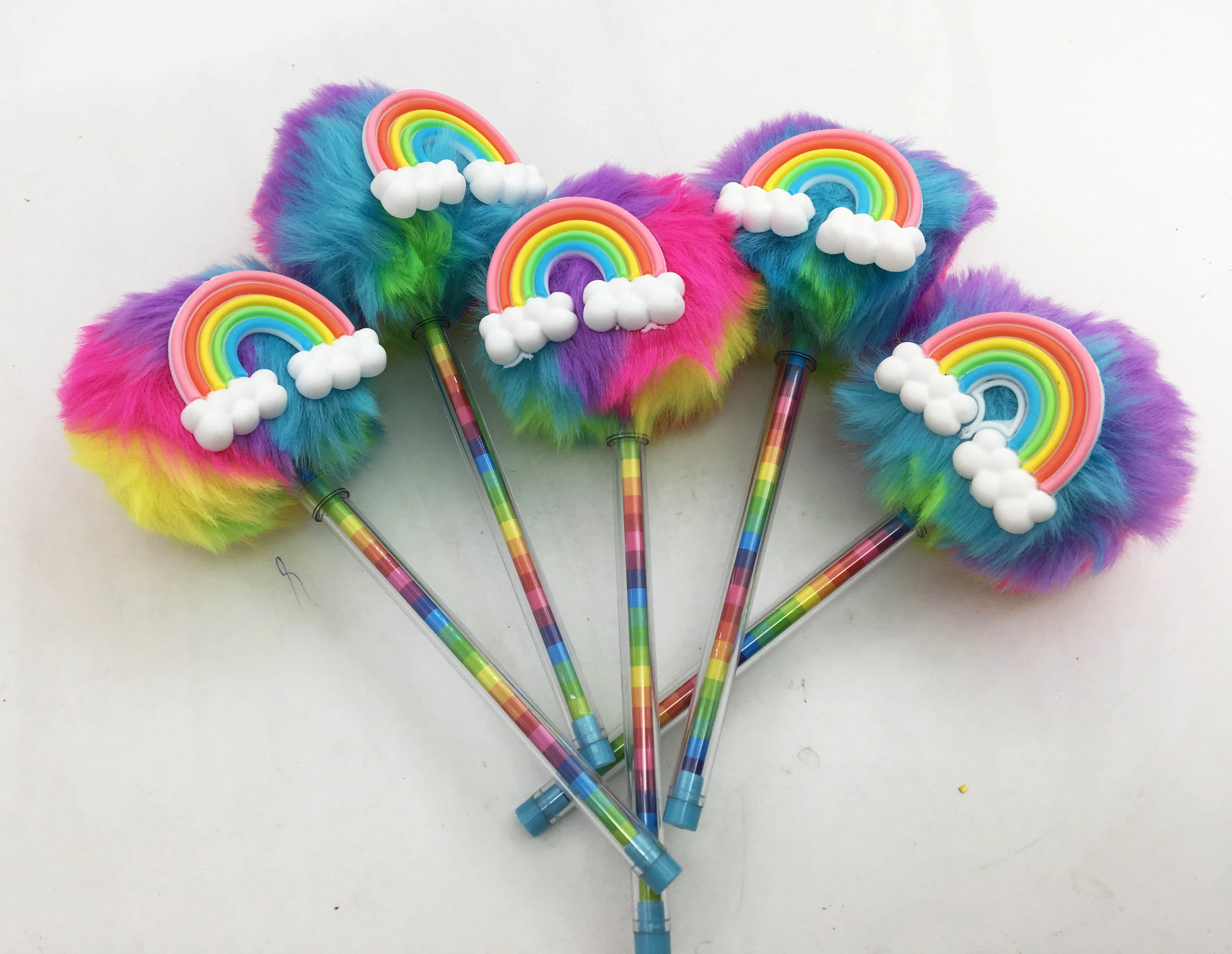 Pompom Rainbow Pen Gift