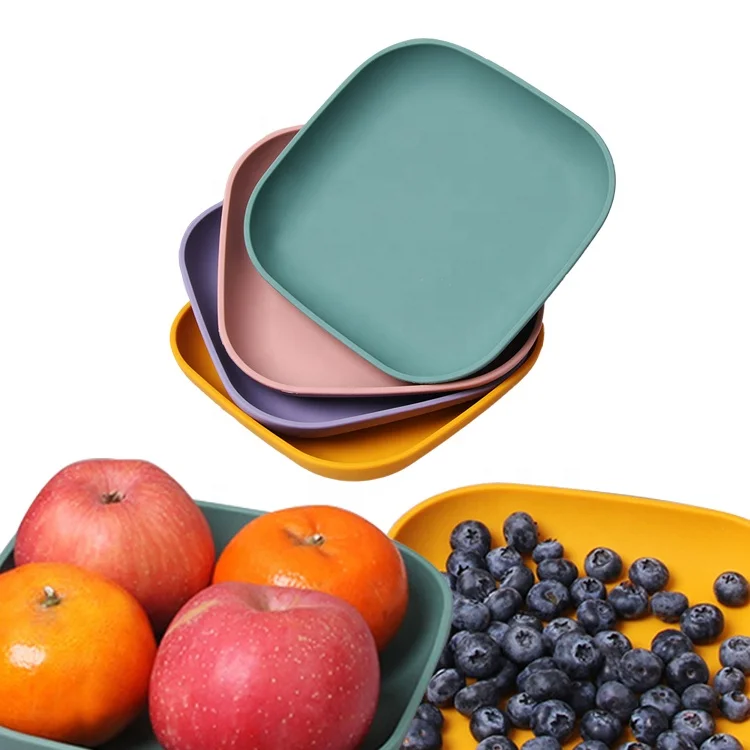 
Factory OEM ODM BPA Free Dish Custom Dinner Silicone Plate 