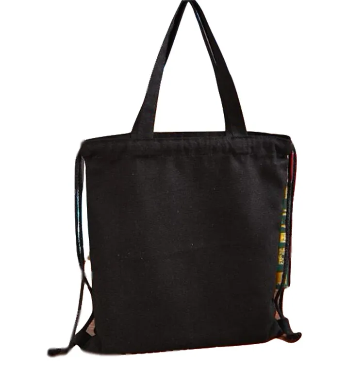 
Cheap Promotional Cute Design Kids School Cotton Cloth Drawstring Backpack Shoe bag 