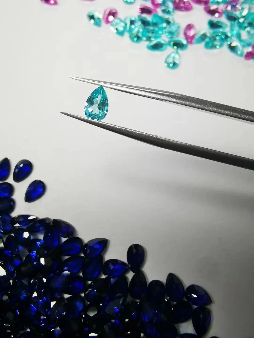 Hailer wholesale oval shape price Lab Grown gemstone Hydrothermal created synthetic corundum sapphire loose stones