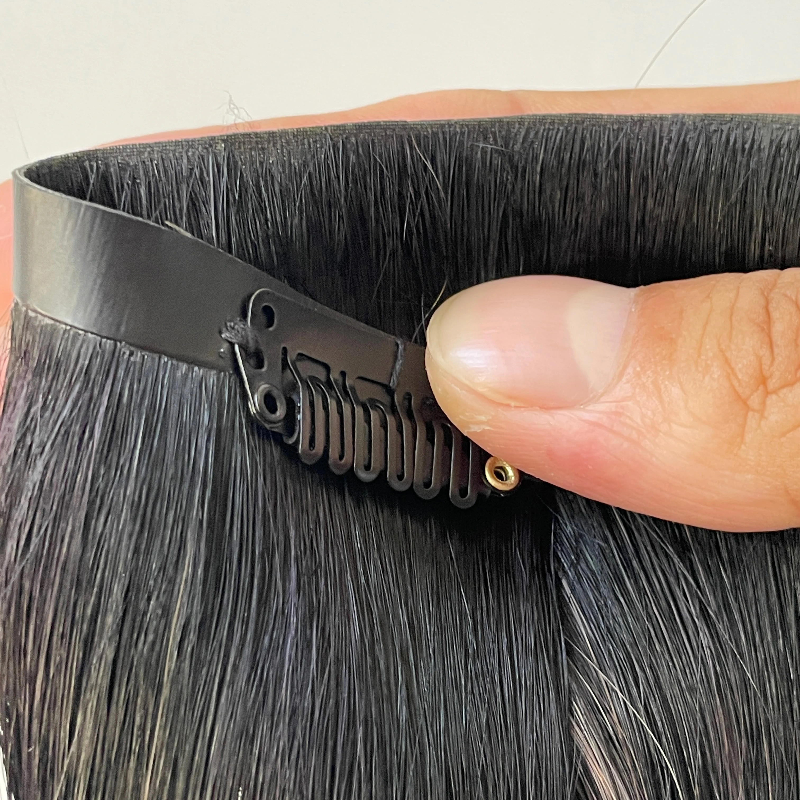 Invisible Clip In Hair Top Grade Injection Natural Virgin Russian Clip In Human Hair Extensions