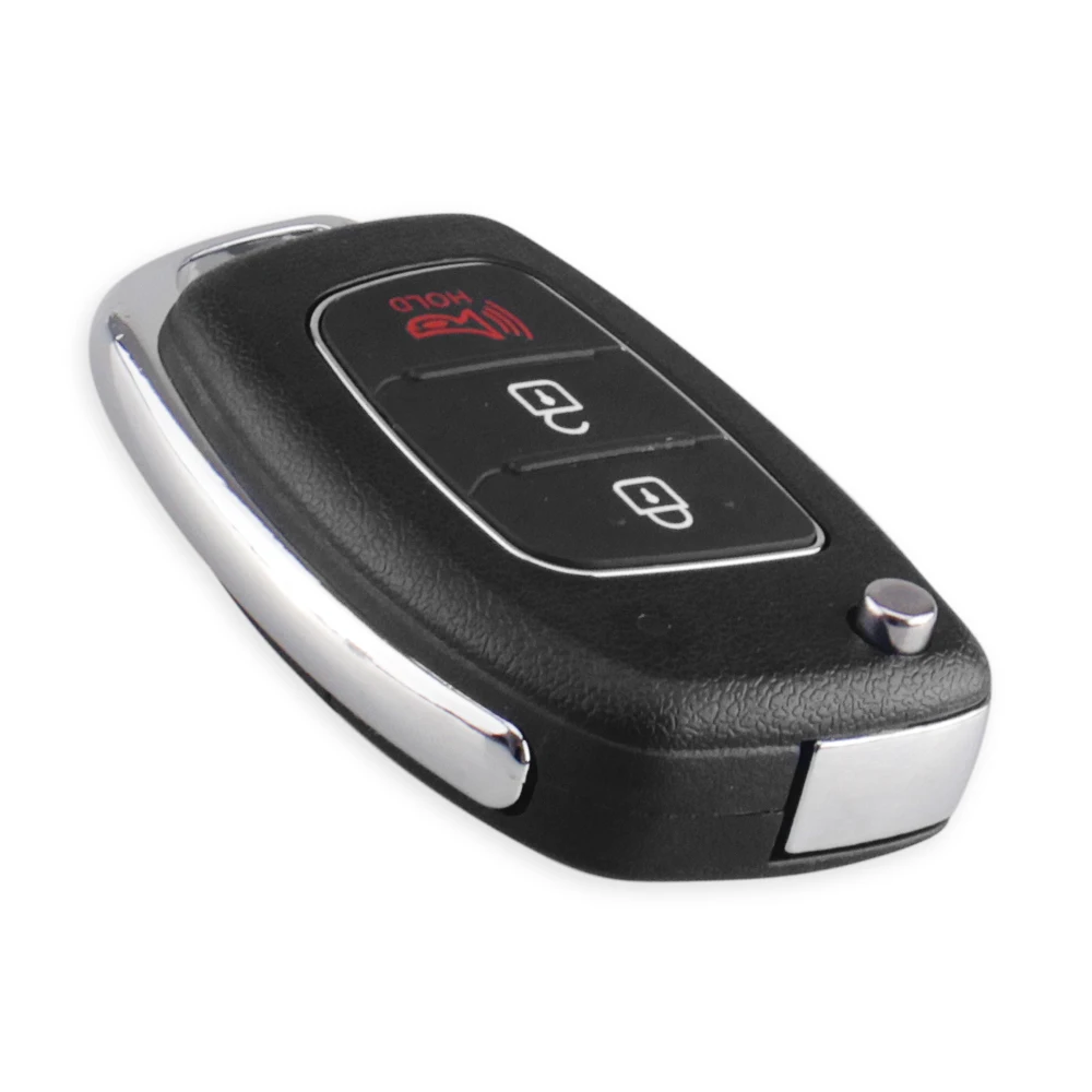 KEYYOU 3 Buttons Flip Folding Remote Key Shell Fob Key Case For Hyundai SANTA FE IX35 IX45 Accent I40