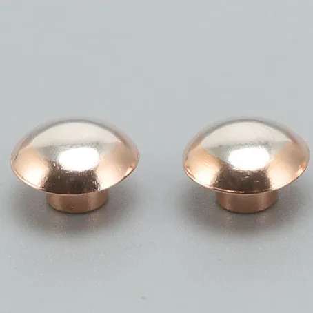Customized special shape electric rivets round head triangle top bimetal contacts tips for switch relay contactor controller