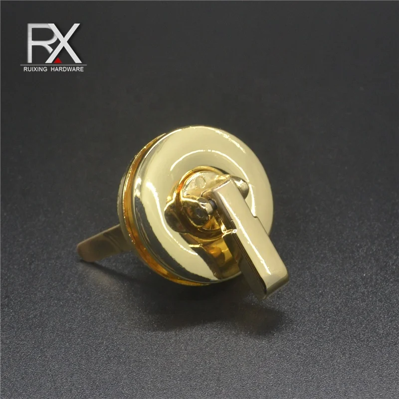zinc alloy customized round lock metal accessories decoration circle lock clasp buckle for handbag bag clasp for garment button