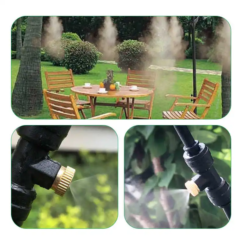 10Pcs 0.2mm Garden Sprinkler Spray Nozzle Brass Misting Garden Hose Connector Sprinkler for Irrigation System