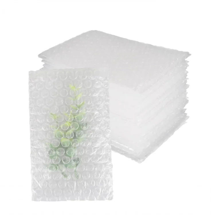 Clear Bubble Pouches Bags Double Walled Flush Cut Thickening Shockproof Foam Wrap Bags For Cushioning, Packing and Shipping