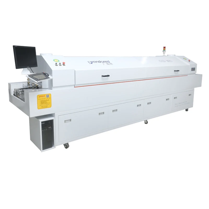 Computer eight temperature zone solder oven automatic furnace reflow soldering machine equipment solders price for led strip