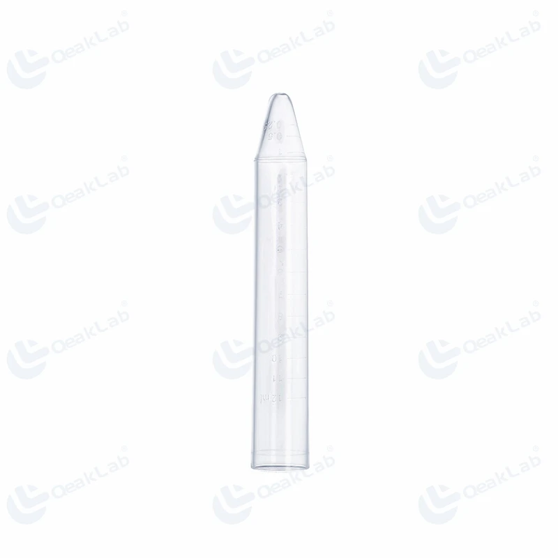 high quality Transparent Plastic Material 12ml Urine Test Tube highly transparent polystyrene material