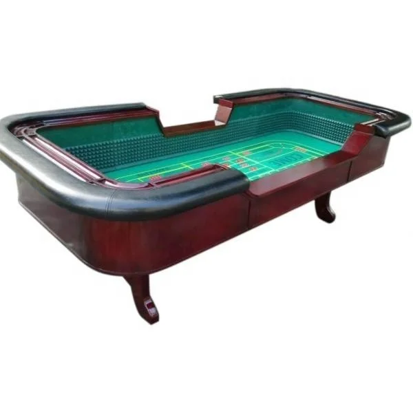98 INCHES STANDARD CRAPS TABLE WITH CHIP RAIL ARM REST