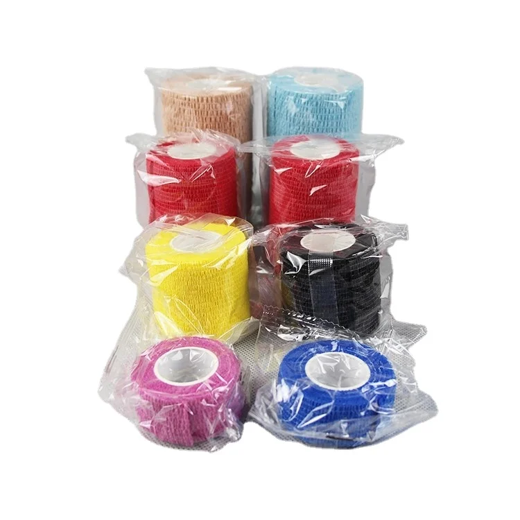 Recoo Self-Adherent Wrap Neon Rainbow Pack, Cohesive bandage 3 Inches x 5 Yards