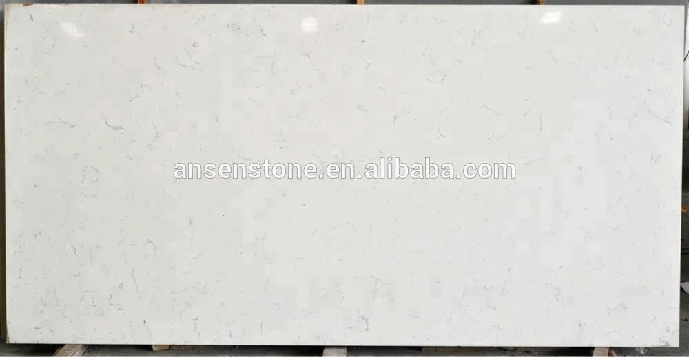 Carrara White Newest Competitive Solid Surface Sheet Quartz Stone Slabs Kitchen Table